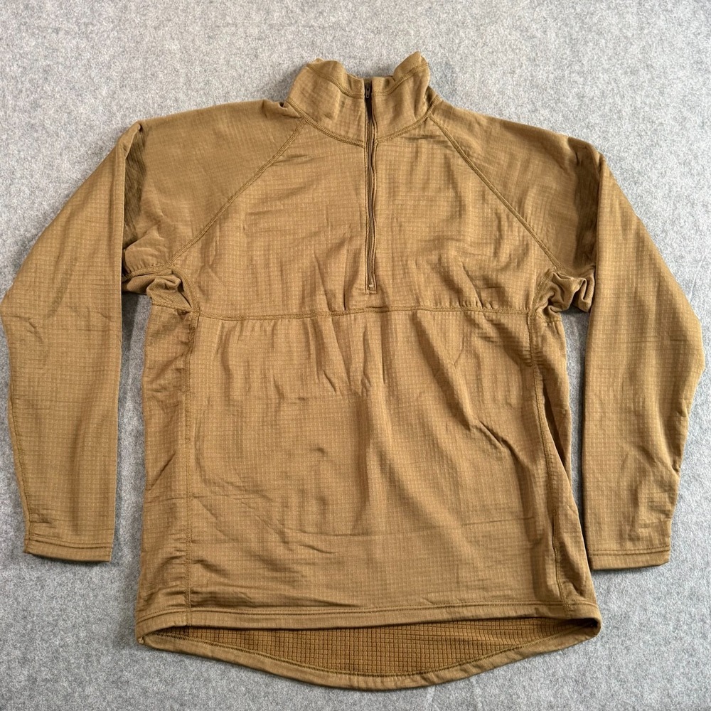 Halys Brown PCU Level 2 Long Sleeve Half Zip Popover Shirt Men's Size XL Long